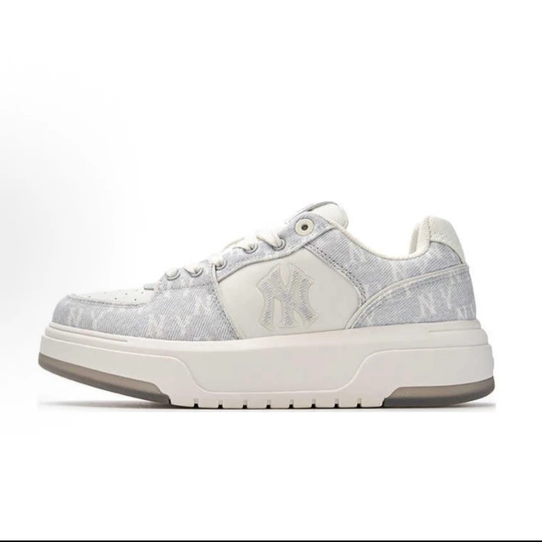 36.5码 MLB 纽约洋基队 板鞋 低帮 灰色 配盒  3ASXS015N