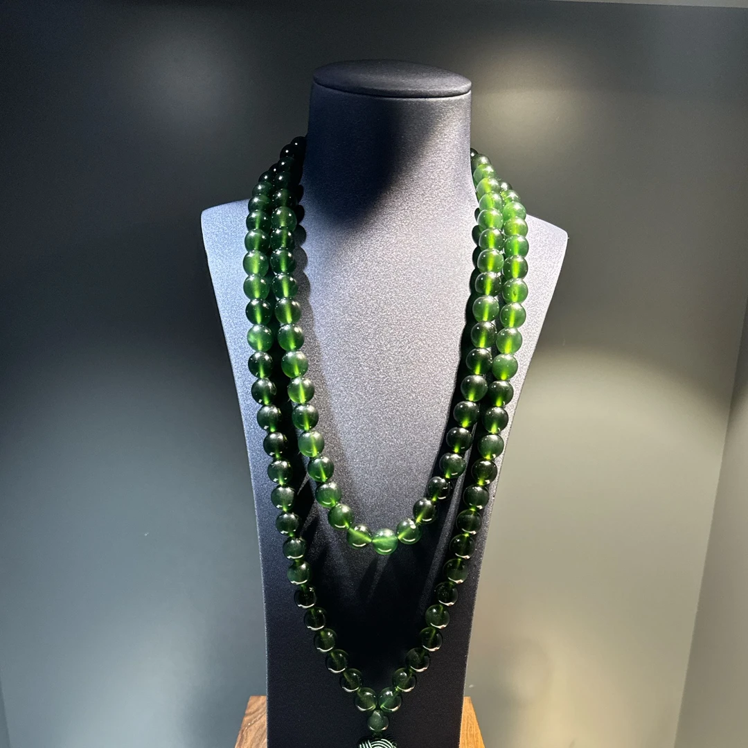 《抖音基地质检发货》帝王绿108手持珠