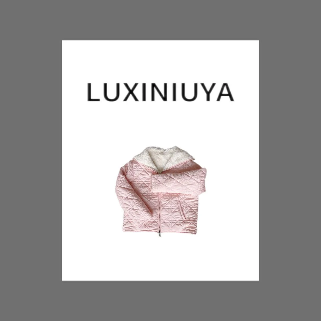 【LUXINIUYA】两面穿高领格子保暖百搭设计感秋冬外套#CX2312