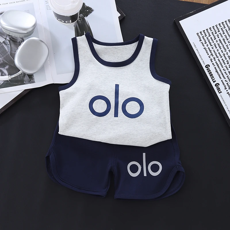 男童背心短裤套装夏季薄款2025新款儿童无袖洋气纯棉夏装宝宝坎肩