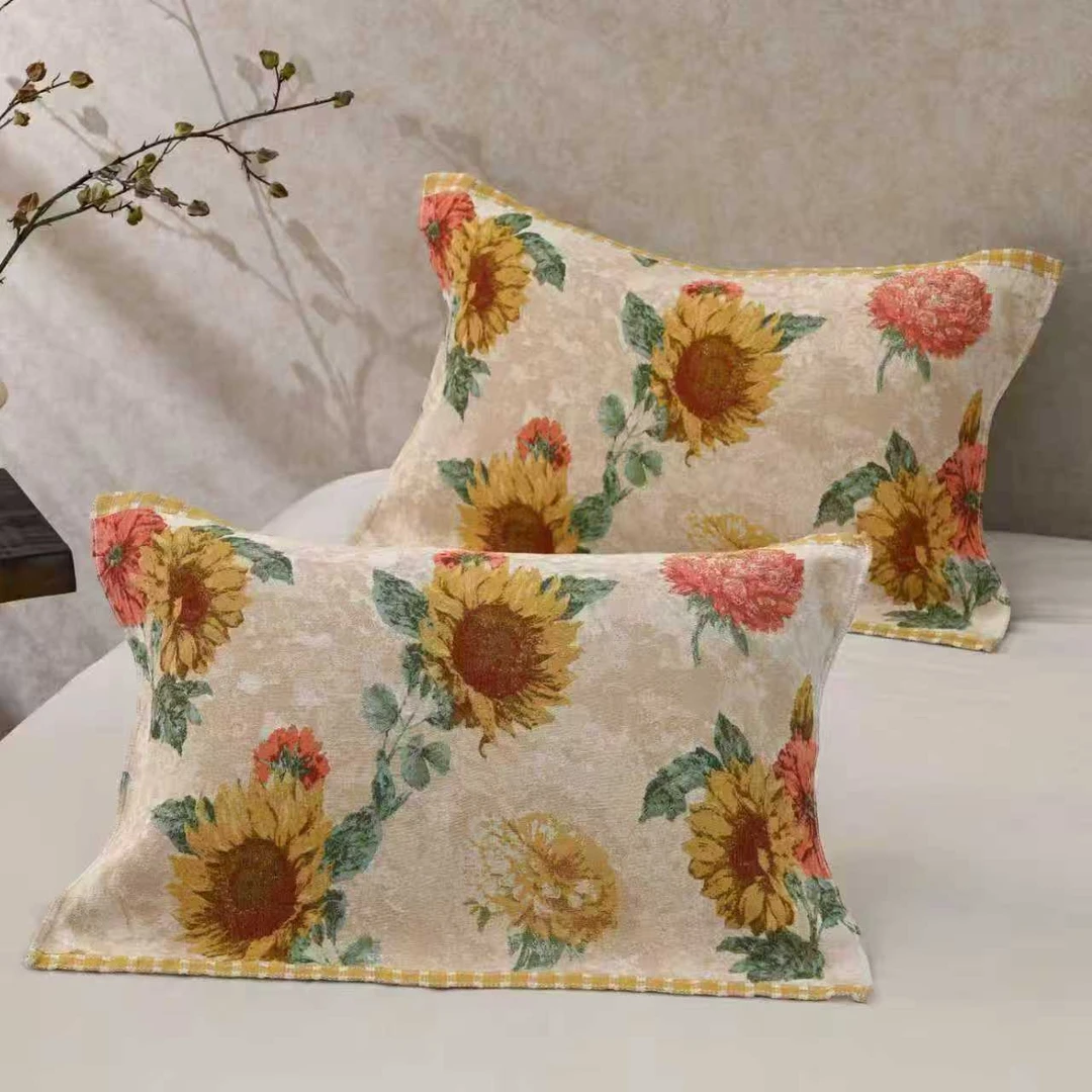 G695  纯棉加厚重工枕巾金葵梦 52*75 加厚亲肤舒适卡通