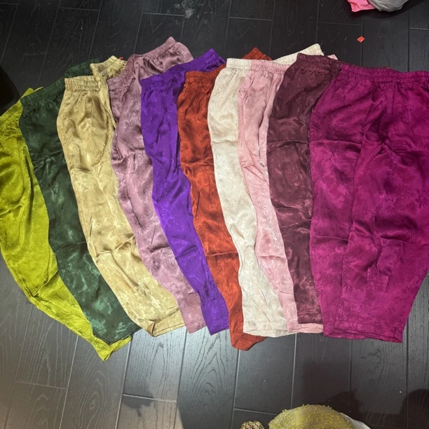 585-1#《百搭推荐》重工提花休闲夏季薄款百搭显瘦提花裤子