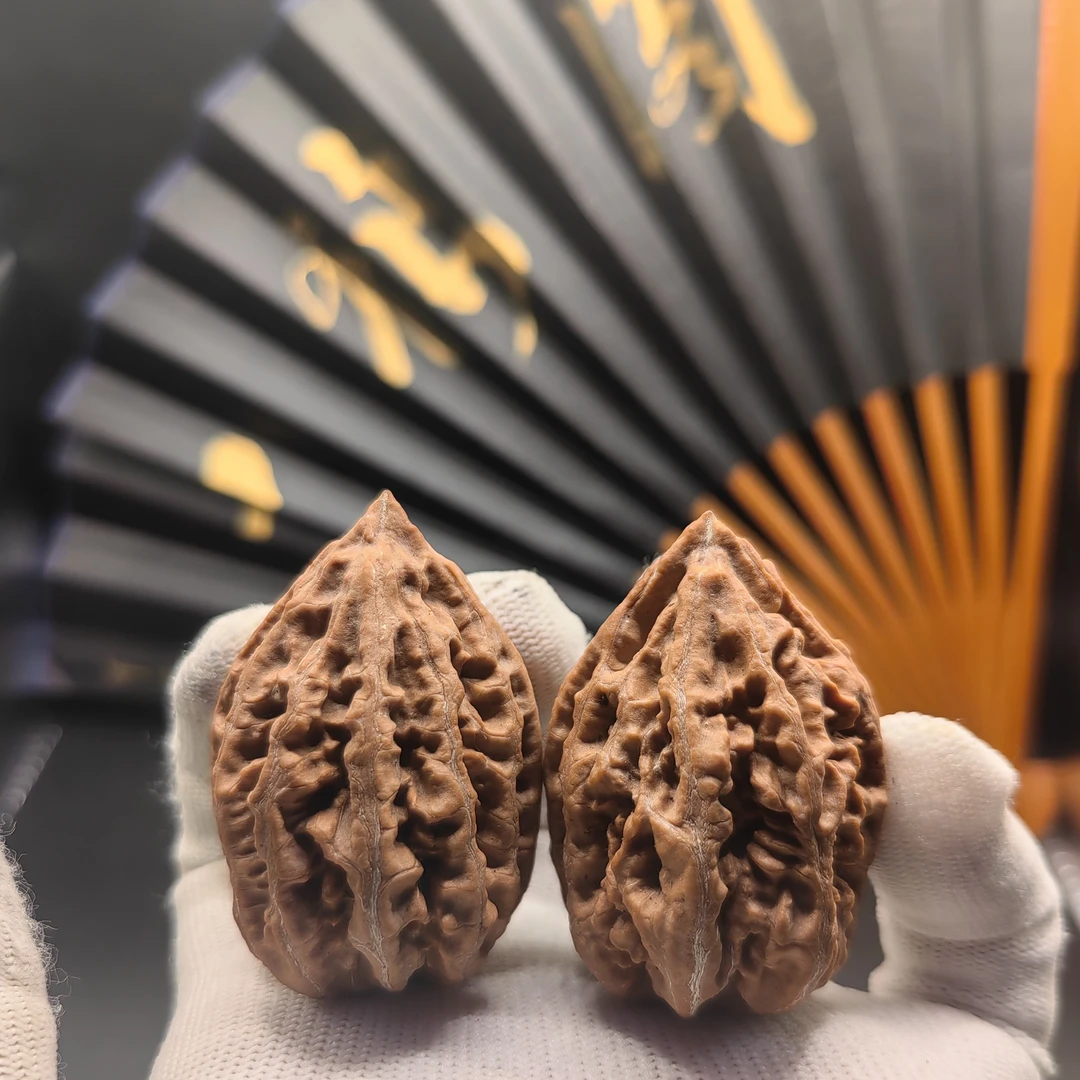 东北 秋子文玩核桃 龙纹妖塔秋 边35肚39高52 楸子核桃 东北秋子