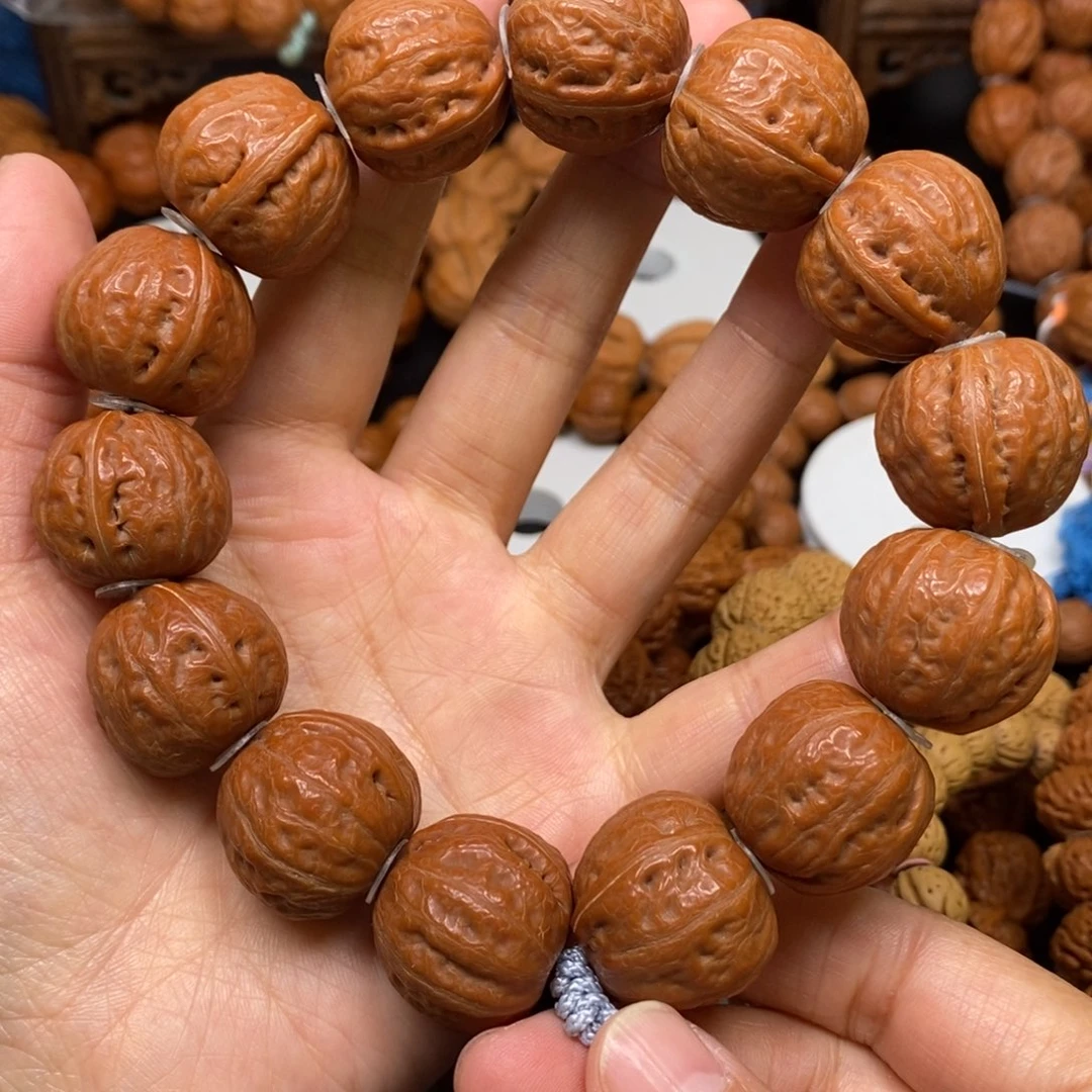 桃核手串水晶光头