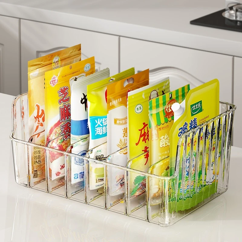 【厨房必备】调料收纳盒家用多功能分格盘袋装多格一体调味品置物架