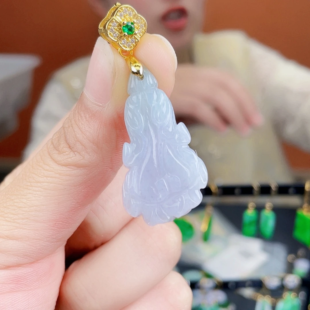 翡翠未镶嵌耳饰饰品