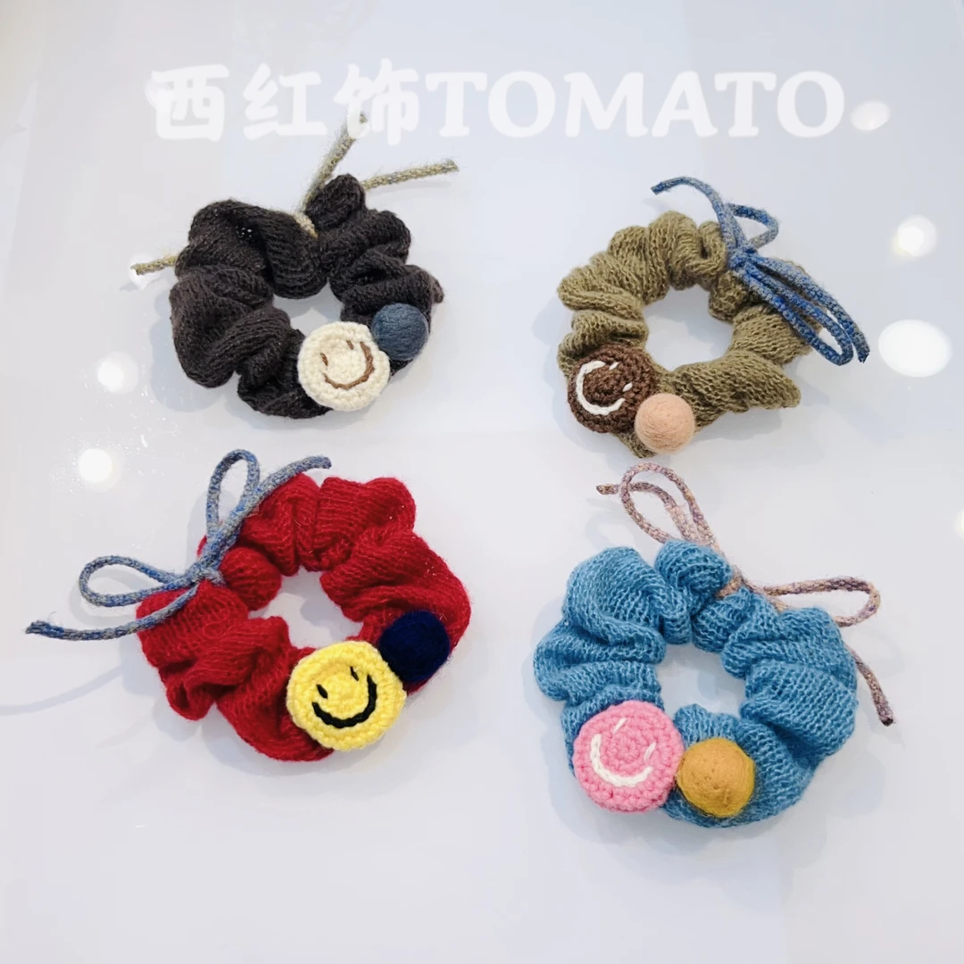 西红饰TOMATO韩国东大门百搭手工编织超柔软舒适毛线发圈
