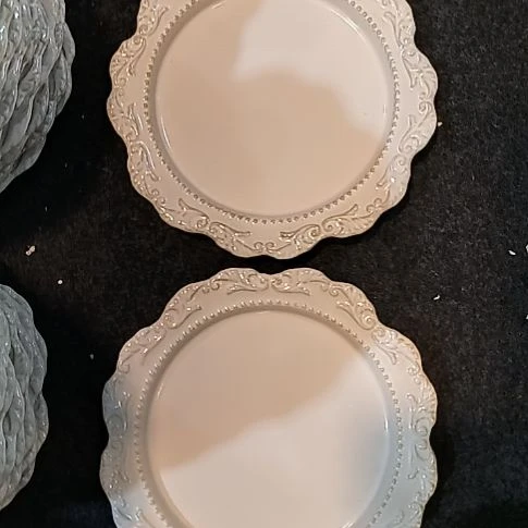 瓷片微瑕洛可可八寸浅盘两个一组