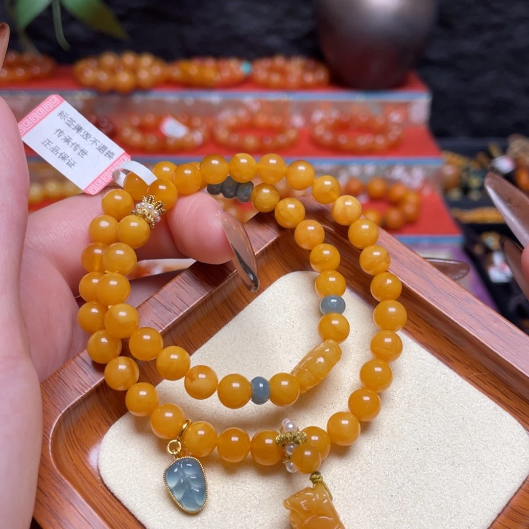 蜜蜡未镶嵌颈饰手串