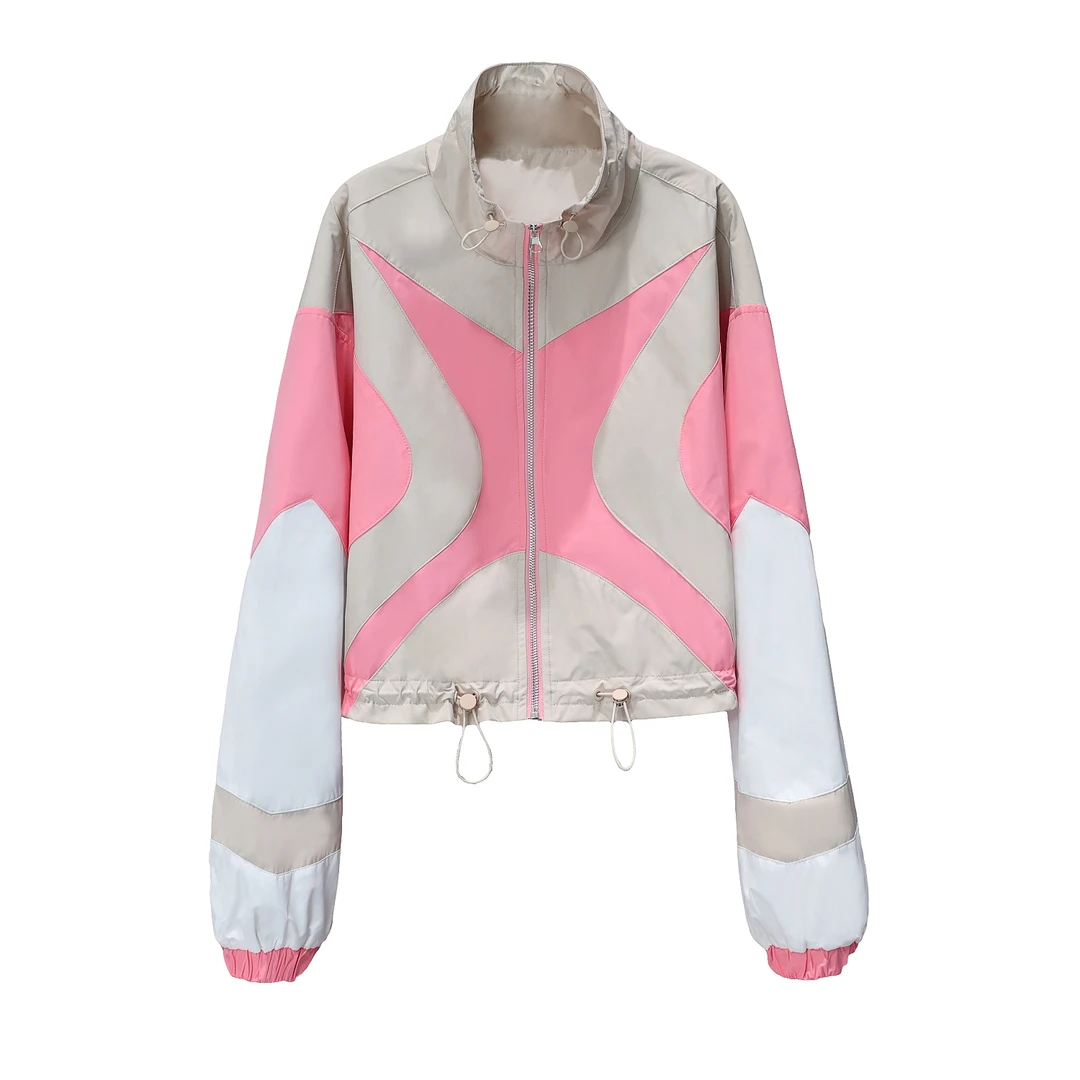 【LIANG哥女装】2025夏《 绯云纱》轻薄透气粉色防风冲锋衣外套2748A