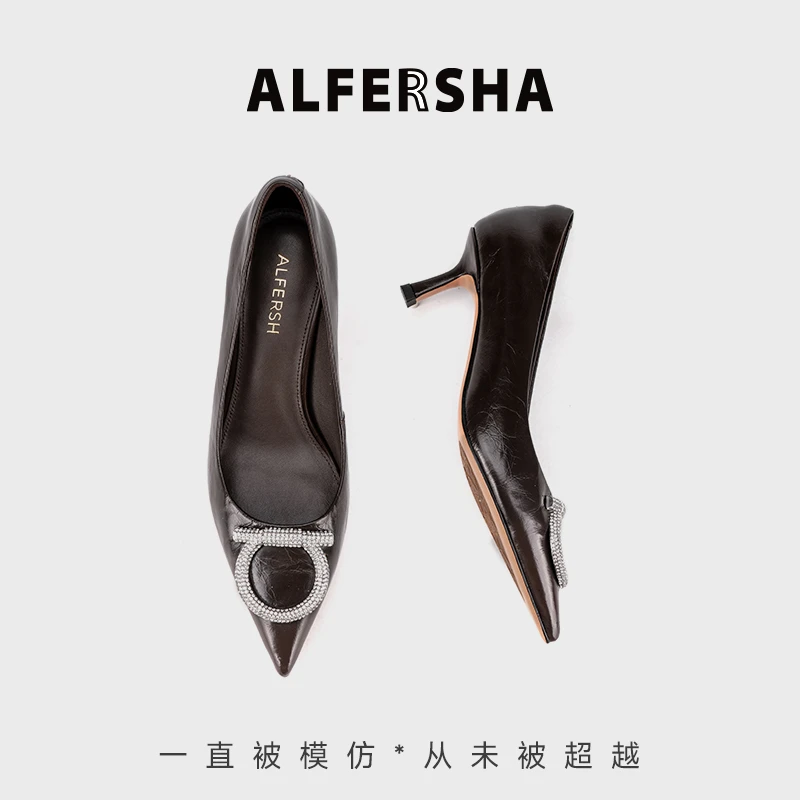 四季单鞋阿芙莎882991新款细跟单鞋B