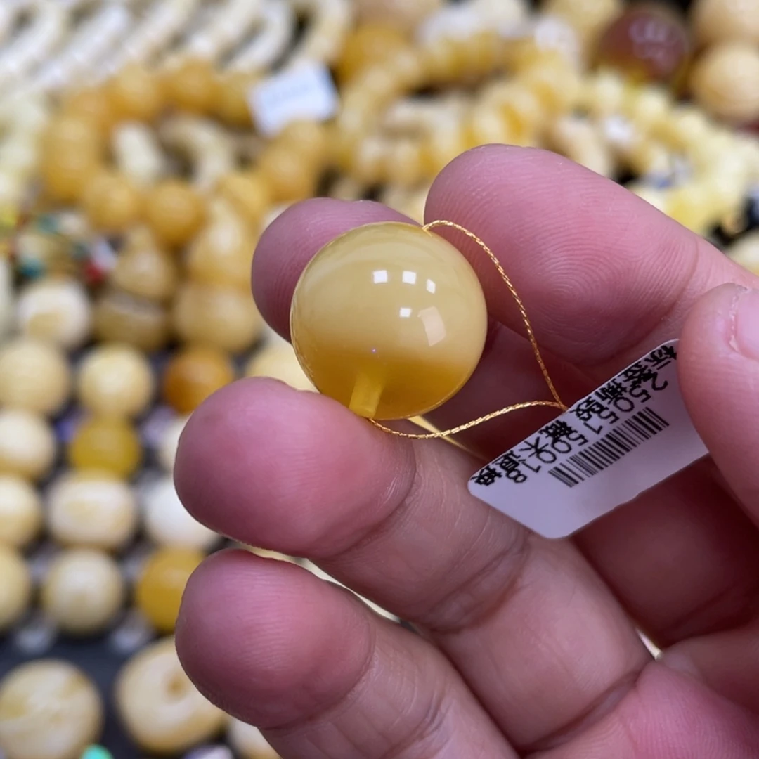 未镶嵌琥珀珠宝奇石16mm皮色