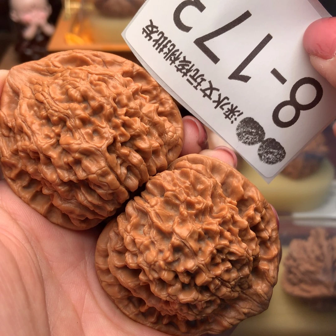 文玩核桃把件48官帽