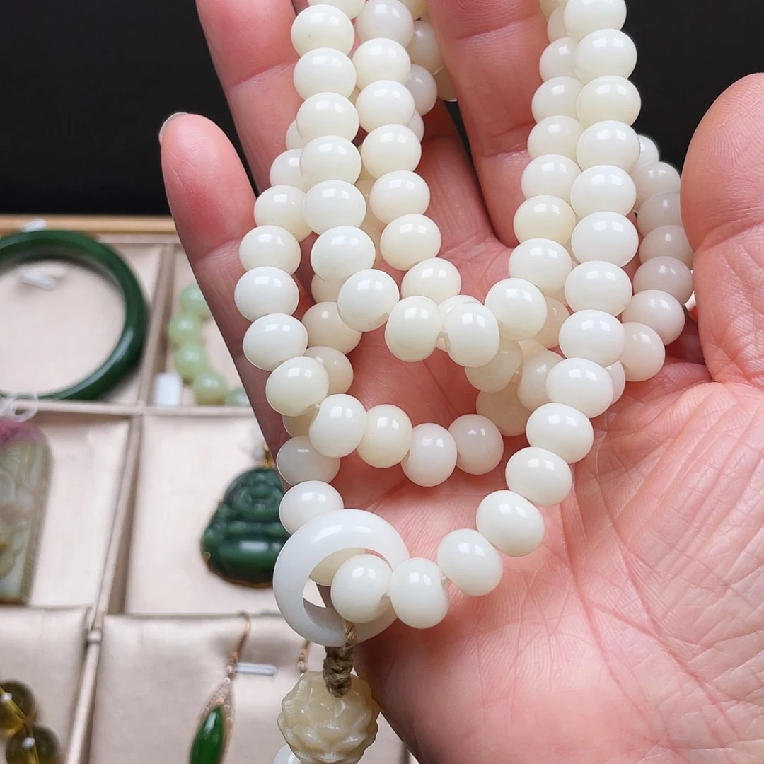 查罗石白菩提根108粒未镶嵌