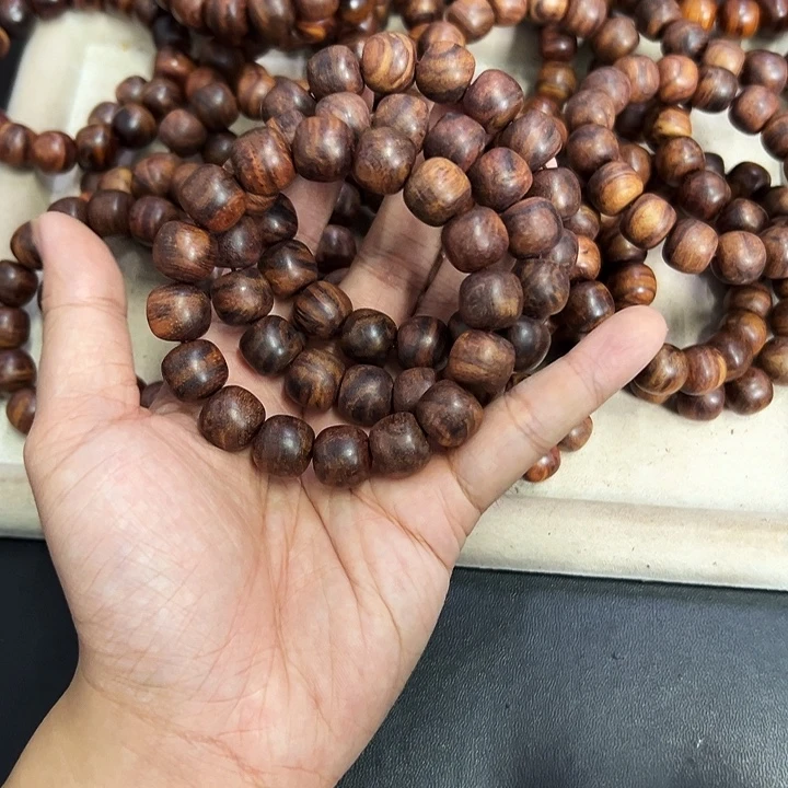黄花梨/降香黄檀手串/手链14mm桶珠粗抛无胶无腊