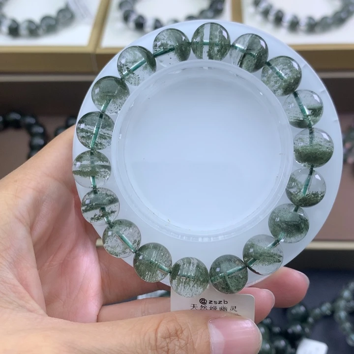 未镶嵌手链水晶绿幽灵