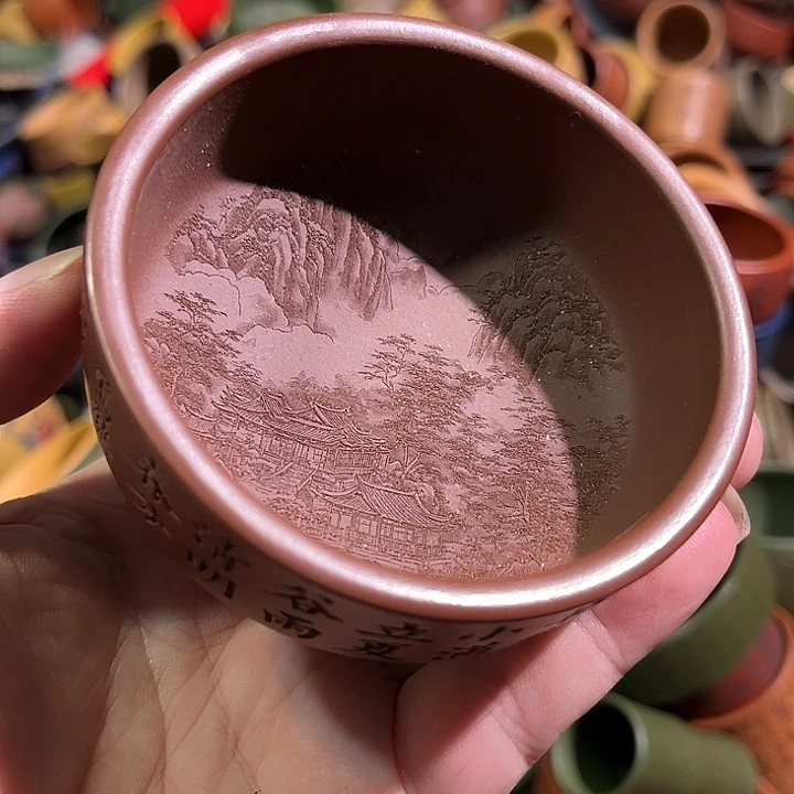 紫砂茶杯全手工紫砂主人杯