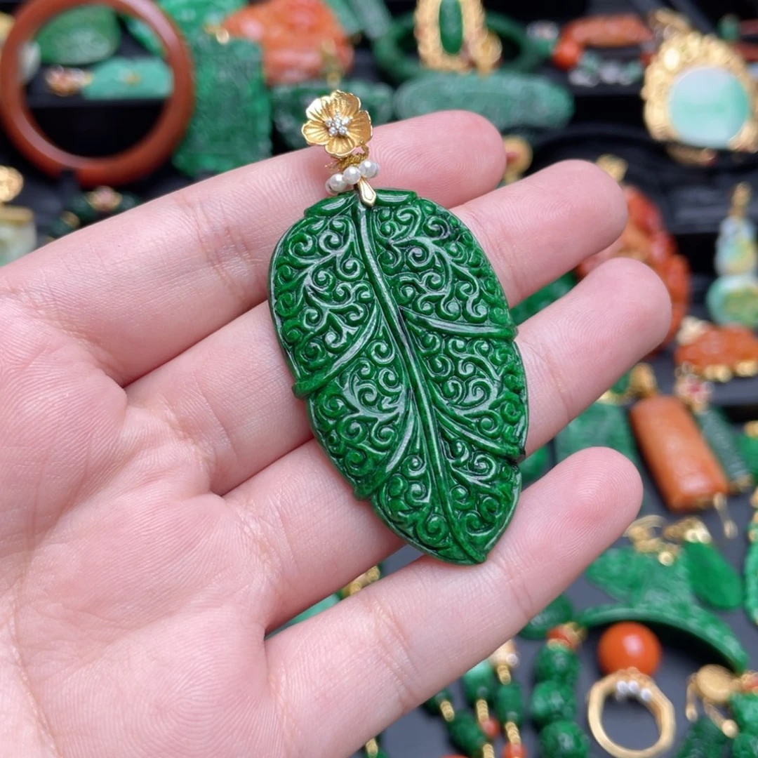 翡翠银S925镶嵌耳饰