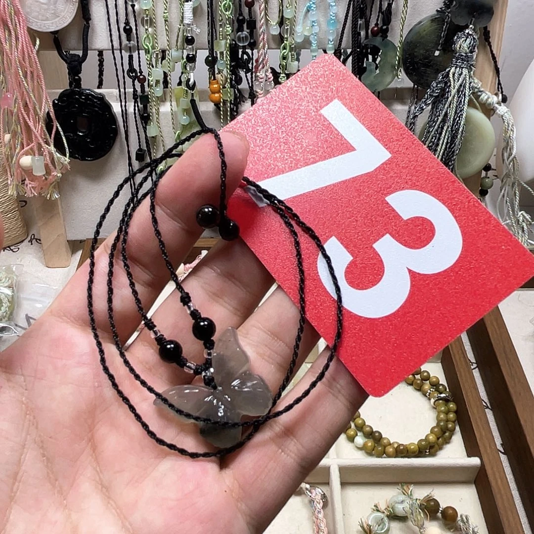 蛇纹石玉合金颈饰