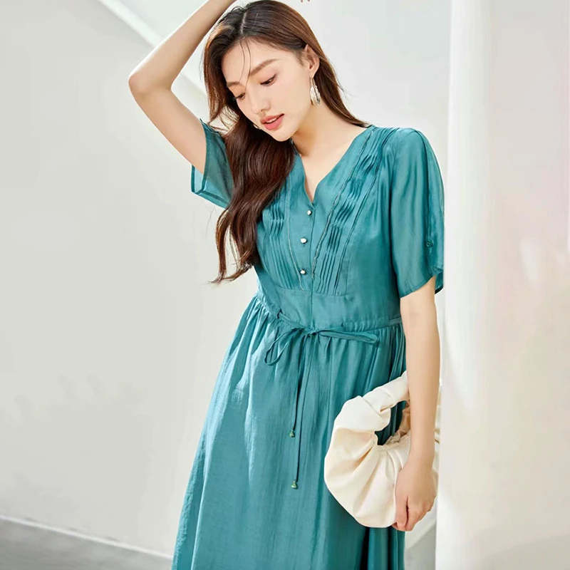 350739【韩系列】V领连衣裙321L3126