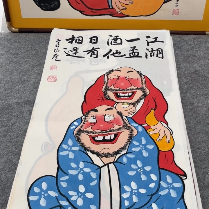 国画手绘禅意画一物一拍