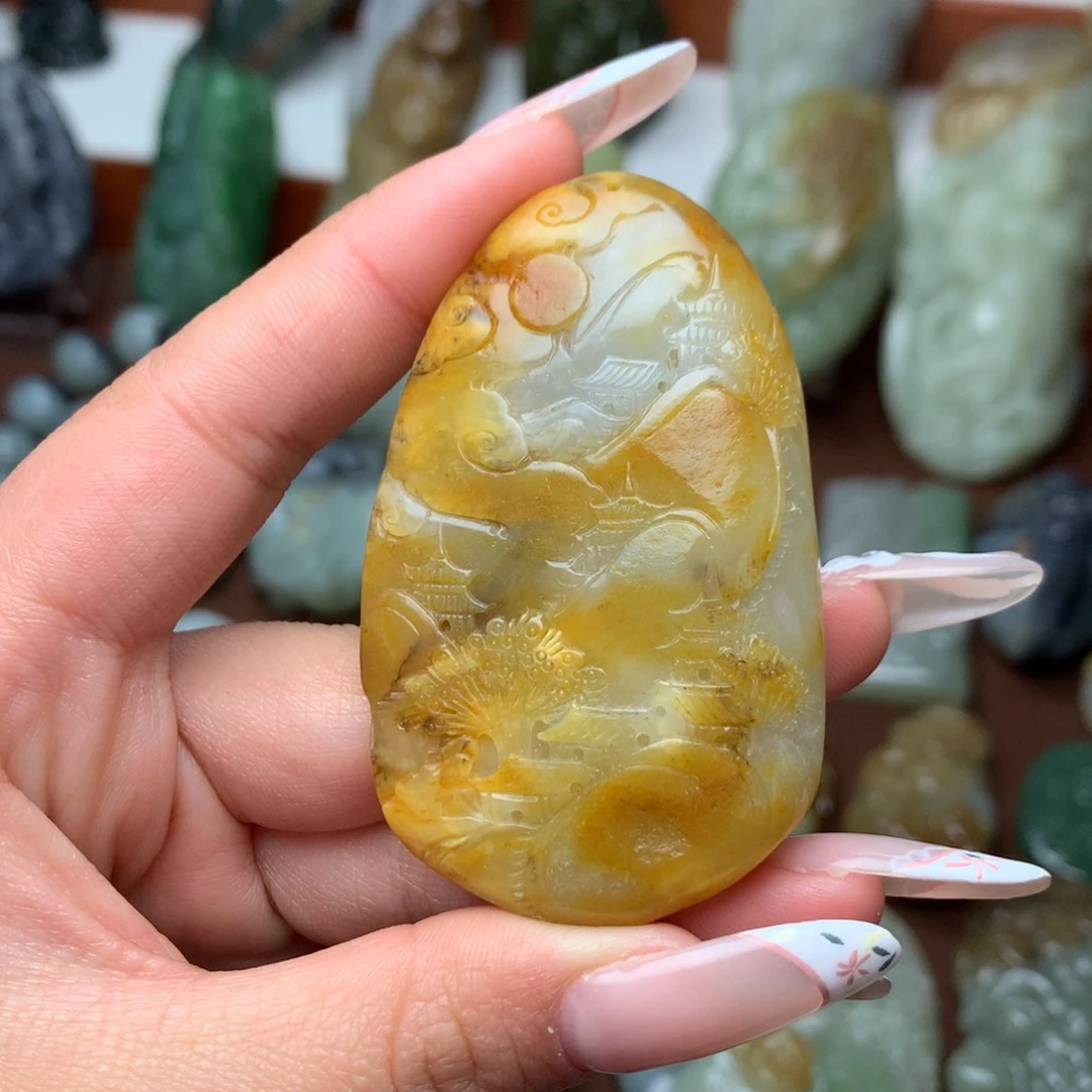 和田玉挂件未镶嵌豐*