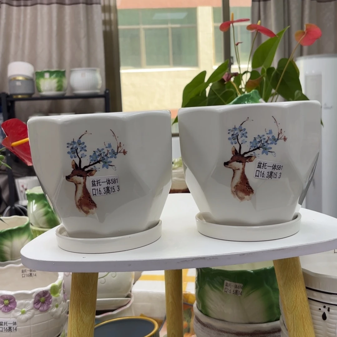 @夏西陶瓷花盆@@5581