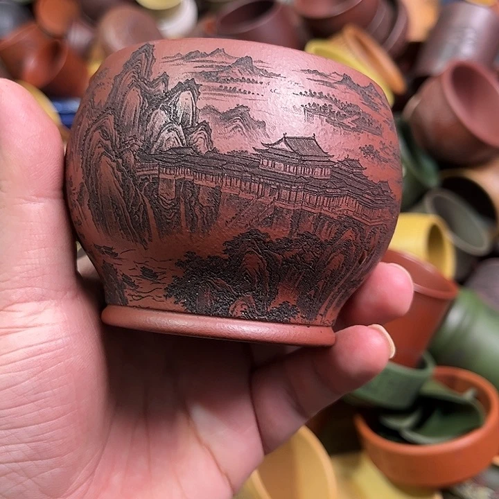 紫砂茶杯全手工紫砂主人杯