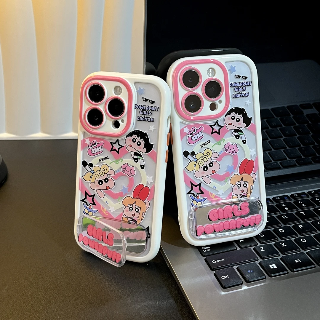 卡通爱心飞天女警适用苹果16手机壳iPhone15奶油华为vivo小米oppo
