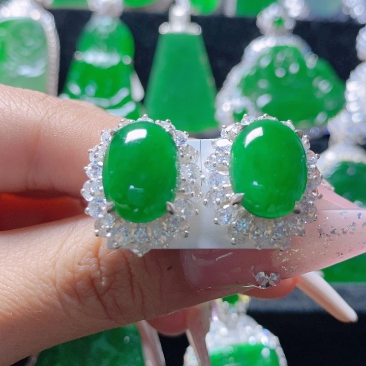 翡翠颈饰银S925镶嵌