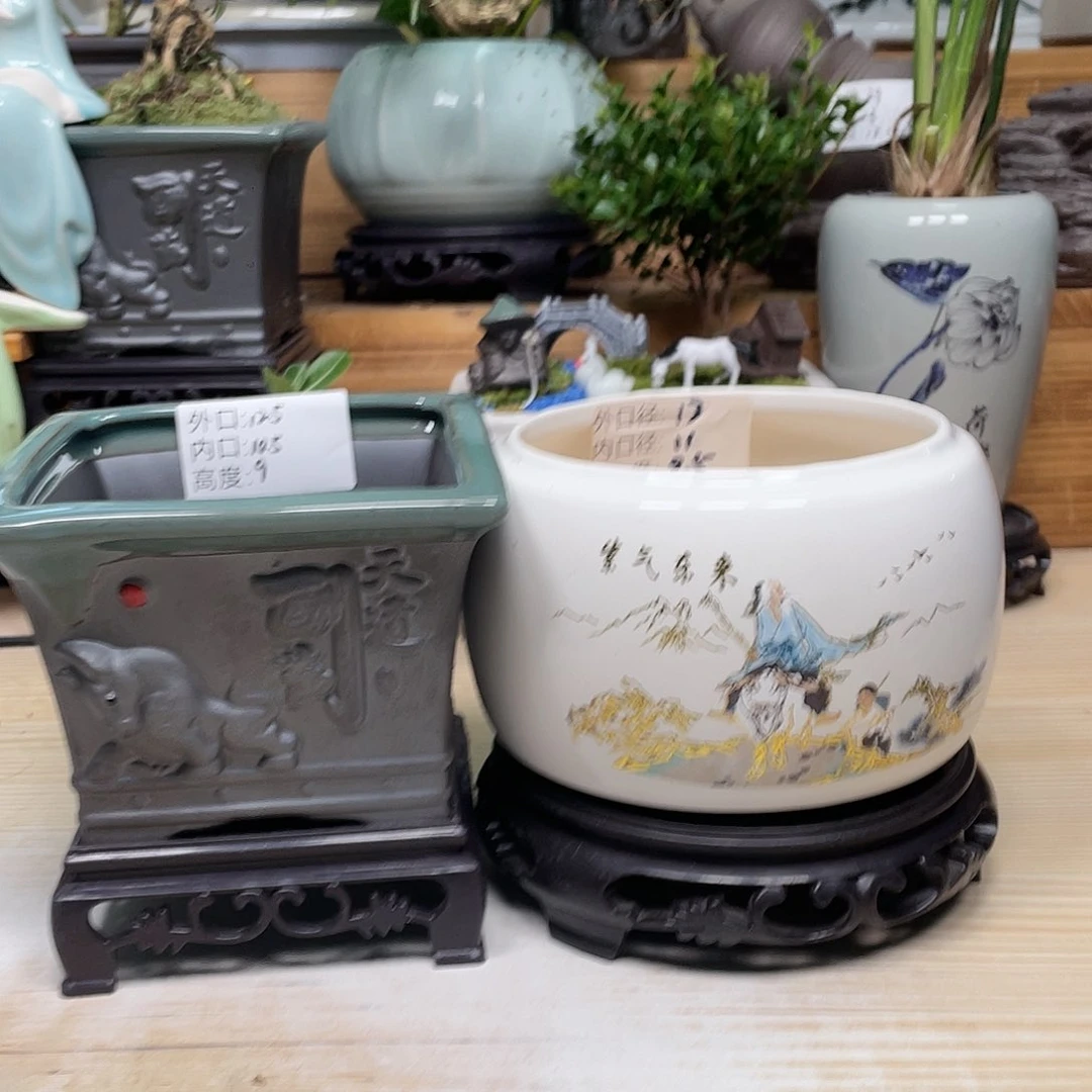 紫砂花盆陶瓷艺术花盆陶瓷