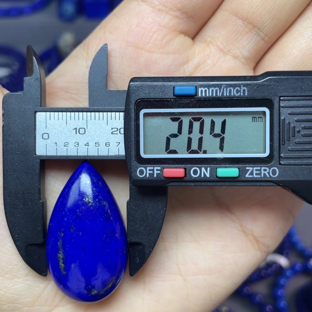 青金石未镶嵌20×35mm裸石水滴蛋面配饰