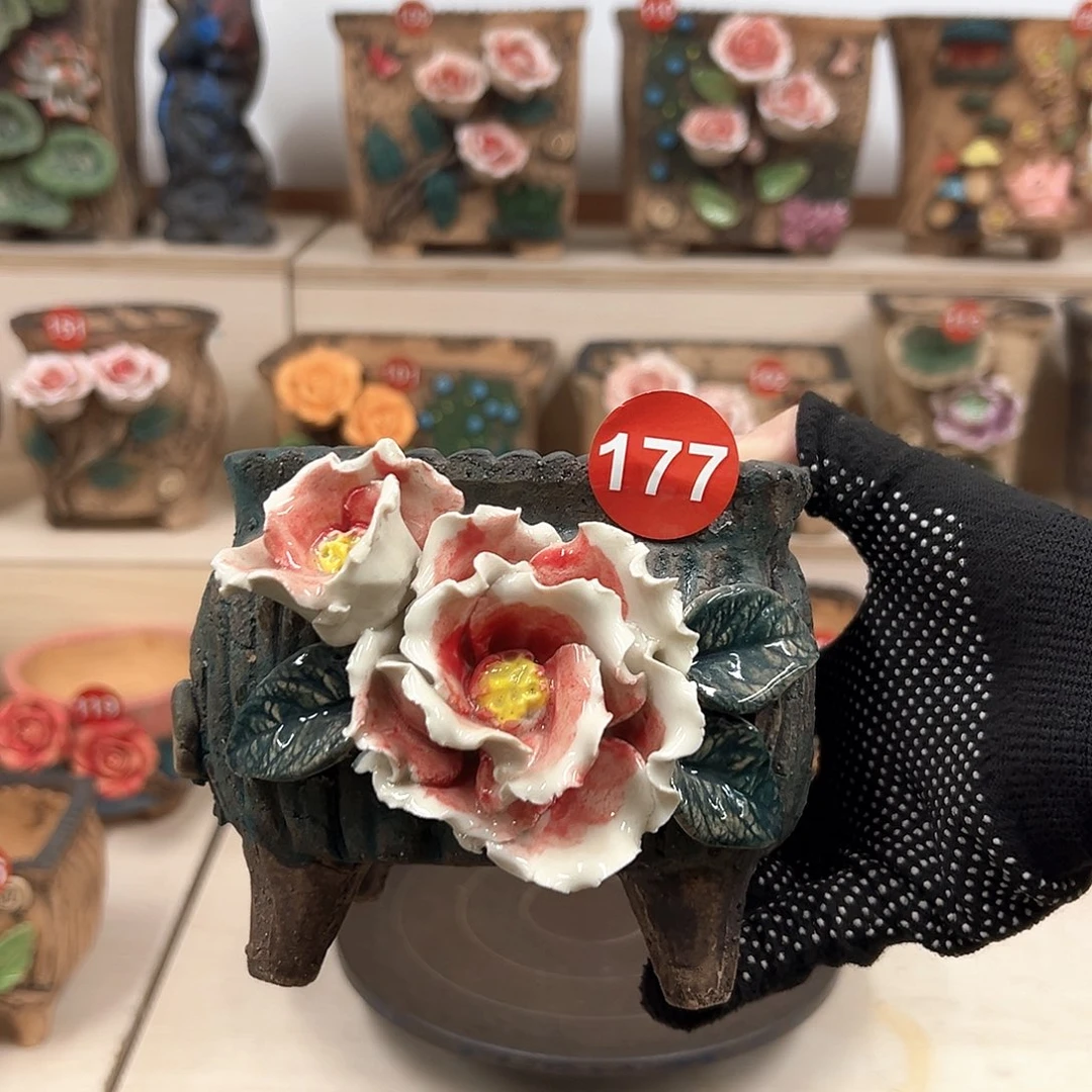 紫砂花盆177号内口10×9高 11