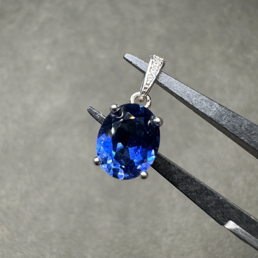 精致简约  时尚百搭s925银矢车菊吊坠067