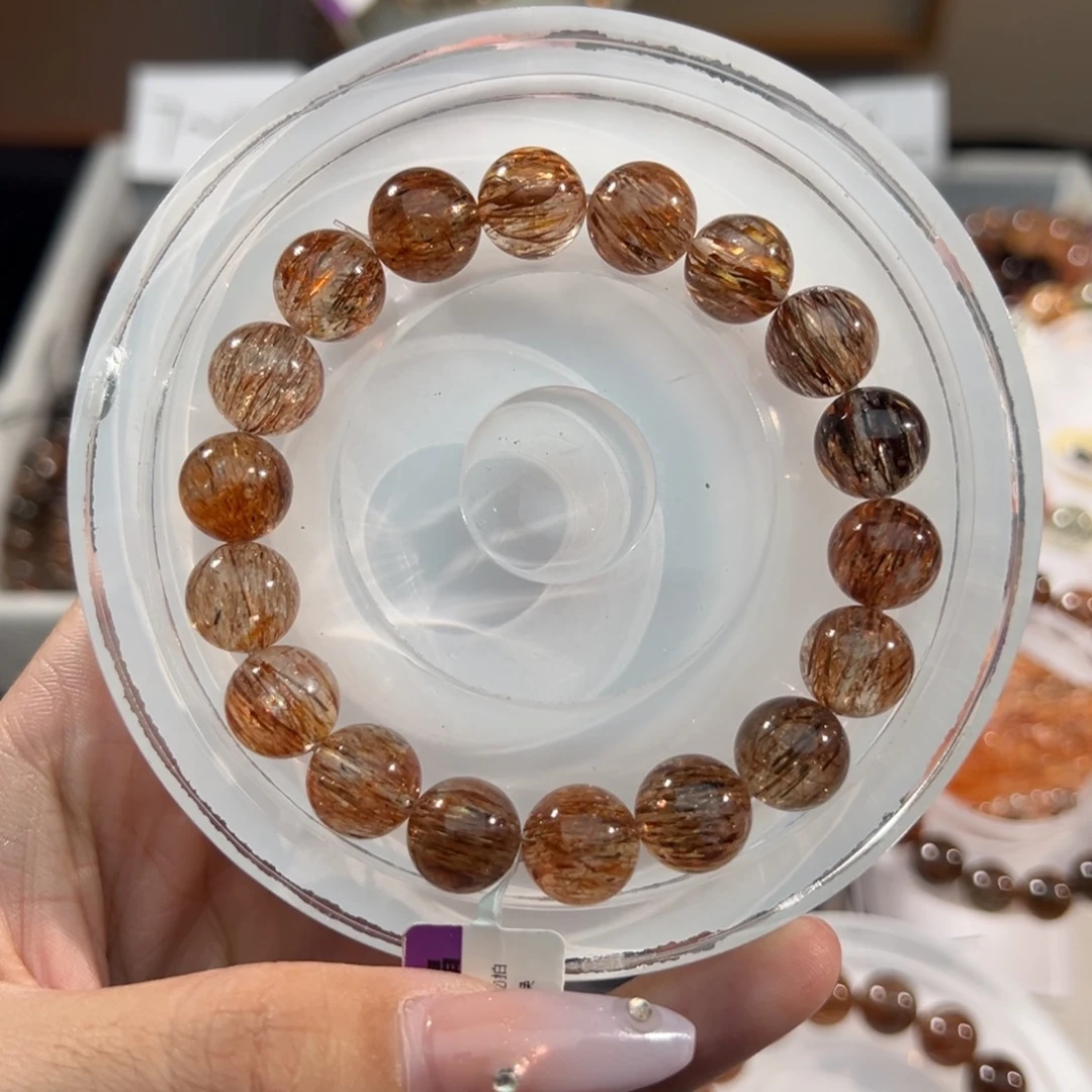 水晶未镶嵌手链黑金超七11