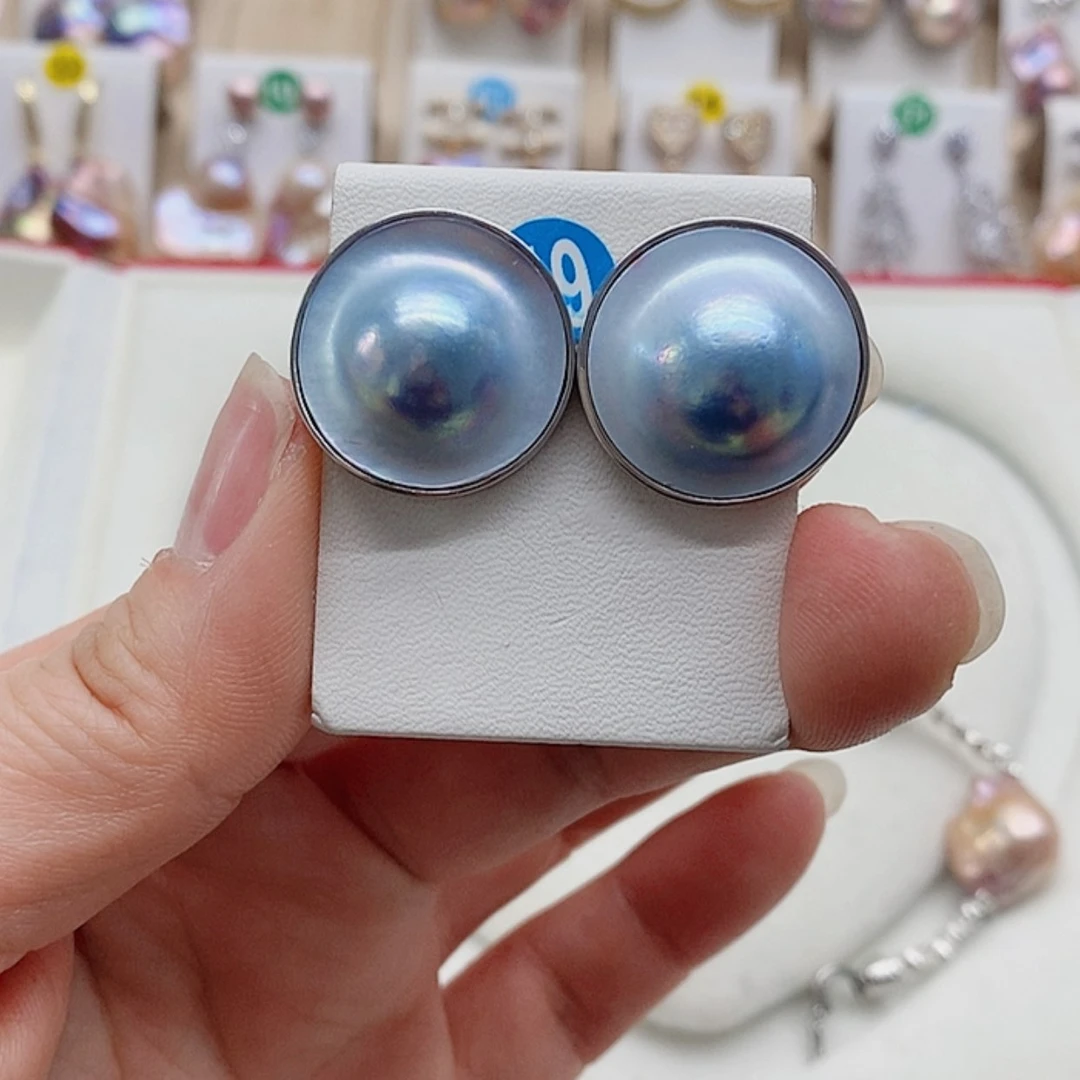 【闪购商品】淡水珍珠耳饰银S925镶嵌阿*