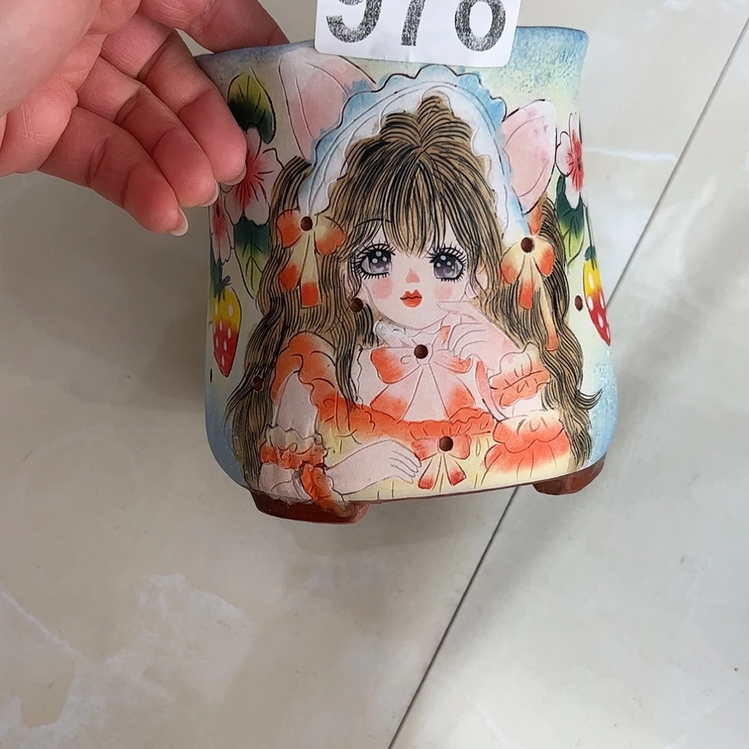 景德镇炫彩手绘口11高12