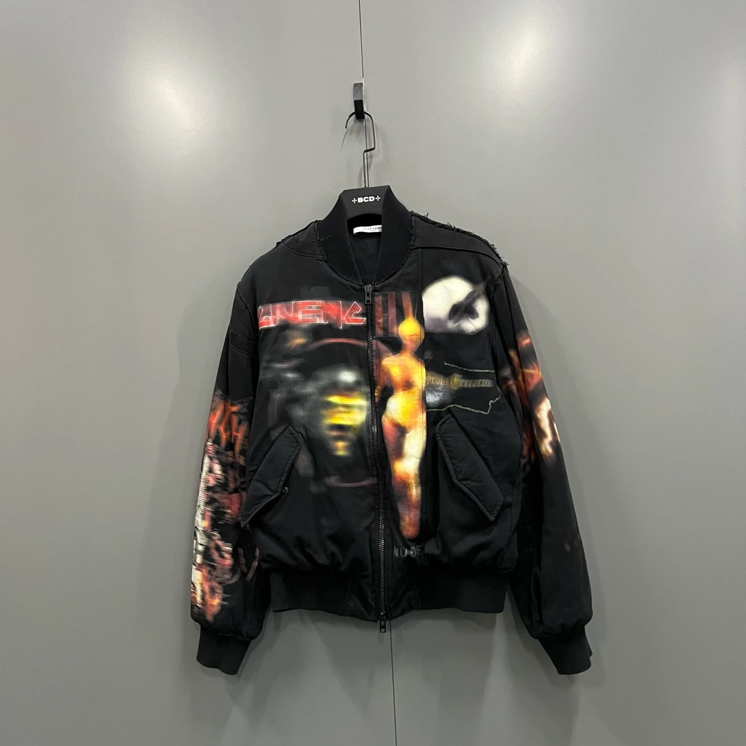 (ll) Givenchy 纪梵希 图案满印长袖拉链夹克 M码/95新/bc014093