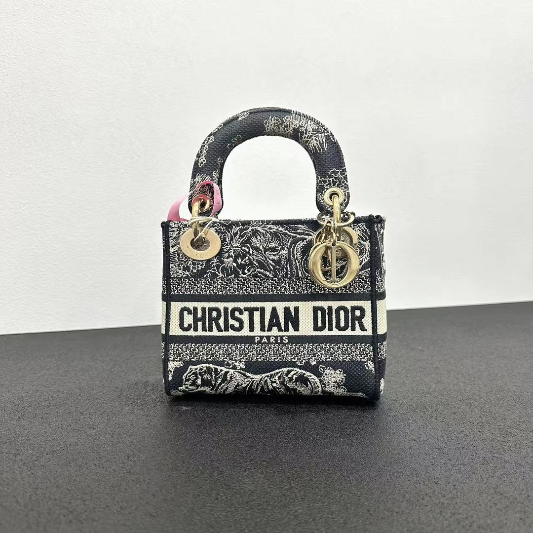 99新 DIOR/迪奥 壹所奢品 三格戴妃 动物园老花 单肩斜跨包 双11