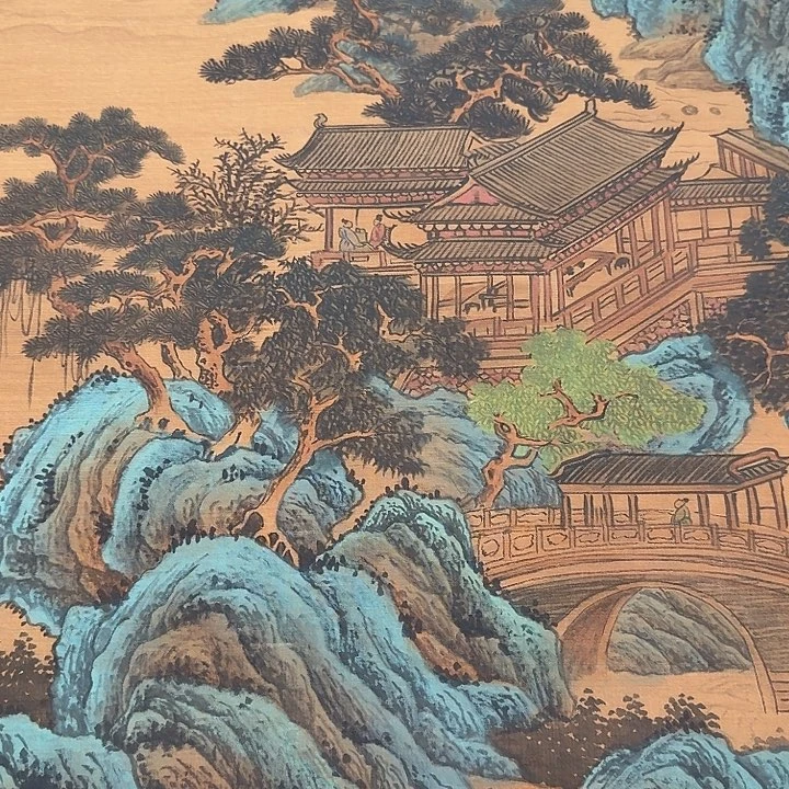 一**鼎山水图，山水图挂画