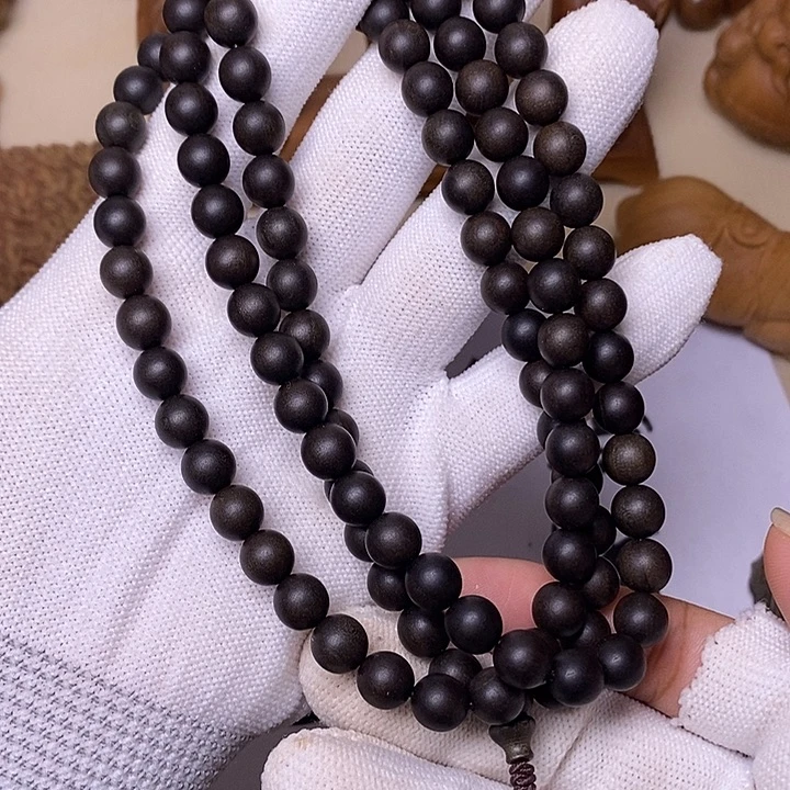 手串/手链檀香木老山檀香阴沉树心料0.8/108圆珠