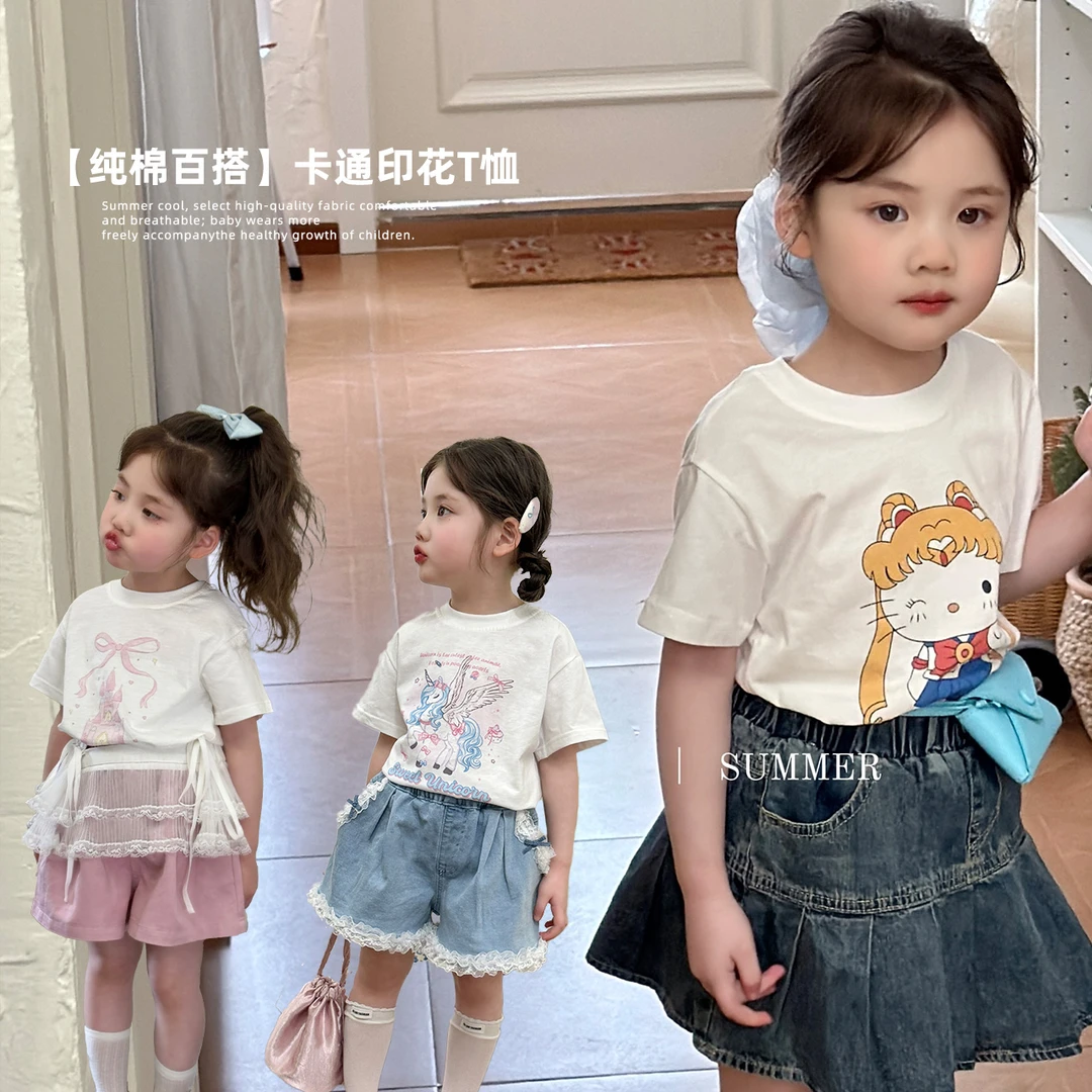 现货【大小卷】夏季新品童装多色卡通短袖T-26670
