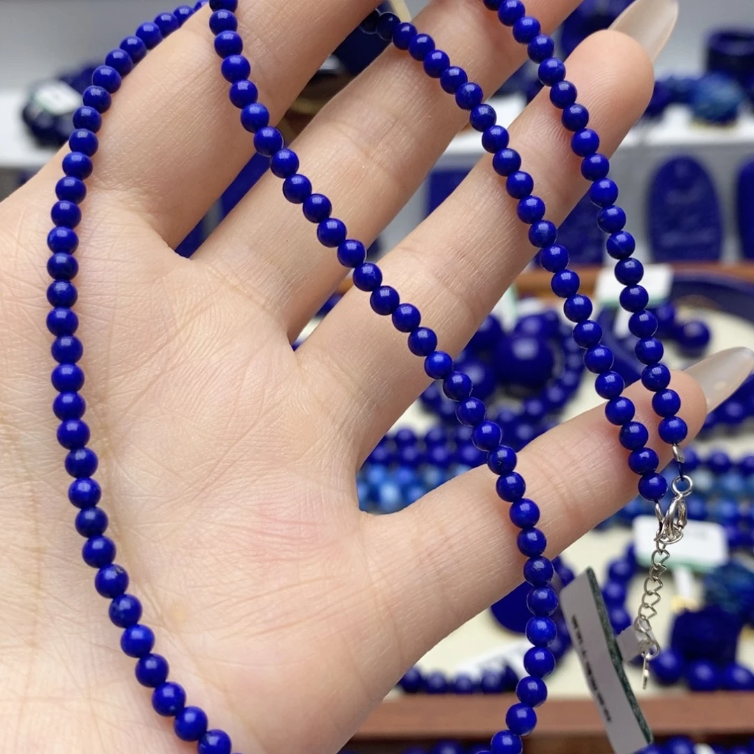 青金石未镶嵌颈饰