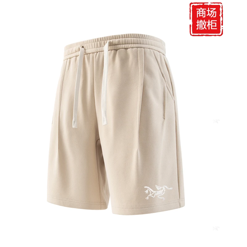 奥莱折扣鸟家款纯色简约直筒休闲短裤男篮球运动五分裤透气沙滩裤