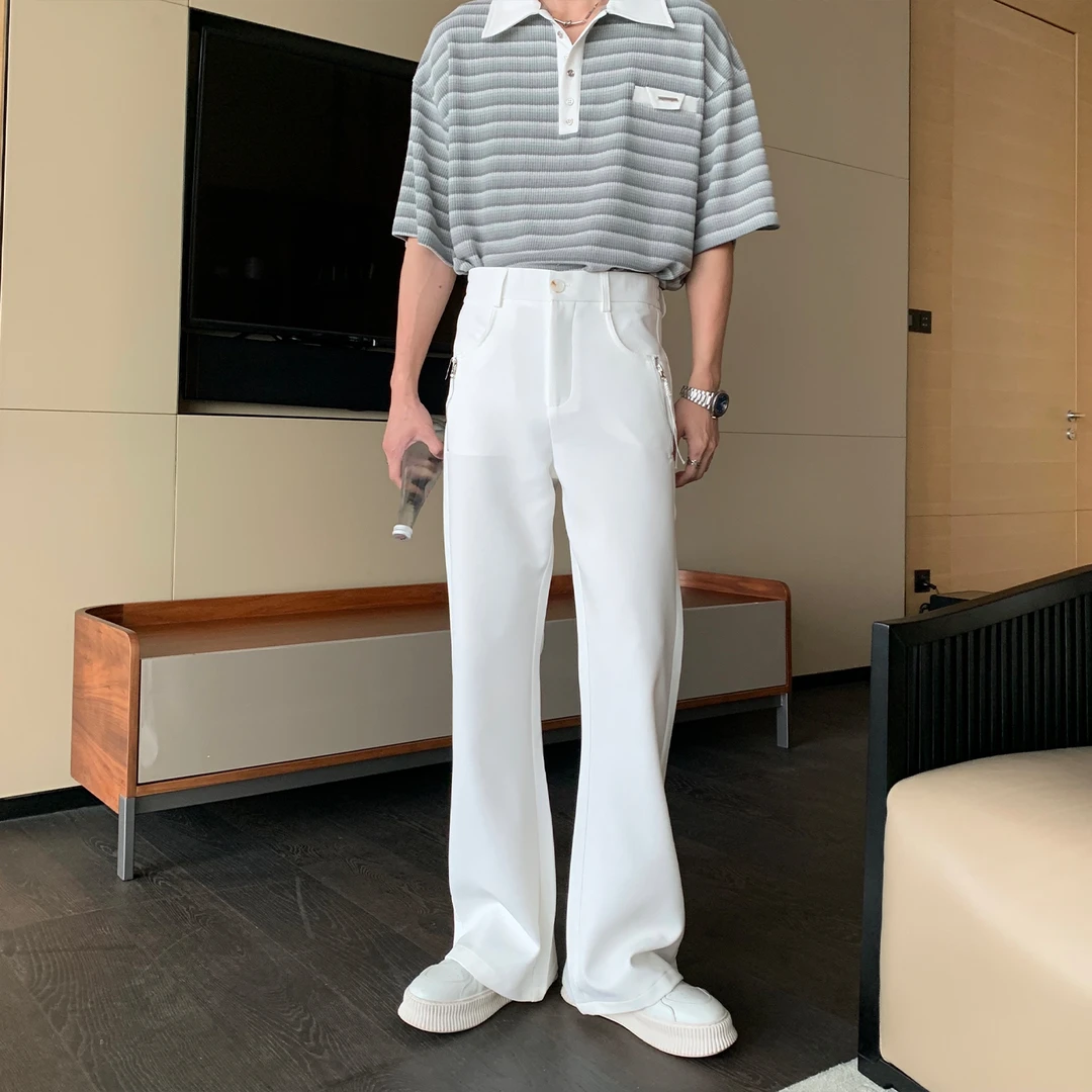 一轩轩轩【格林兰岛】夏季cleanfit薄款男垂感休闲裤微喇裤子5056