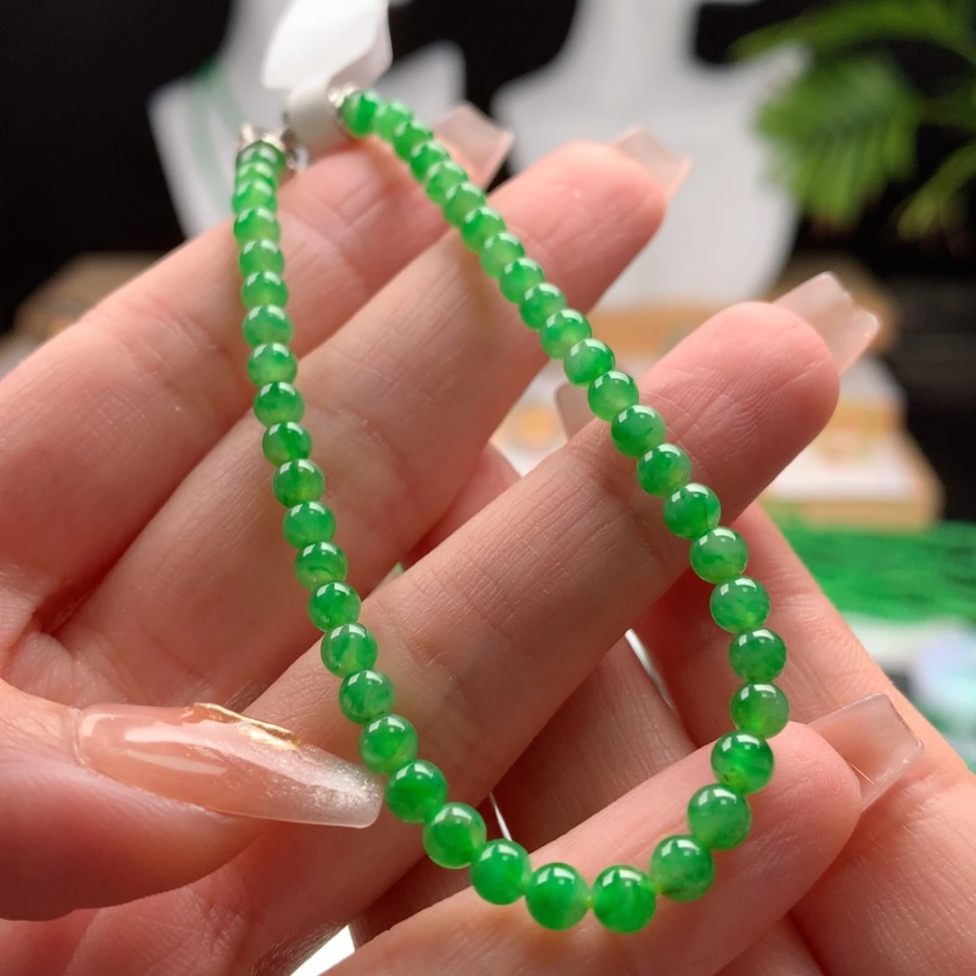 翡翠手串未镶嵌手串4mm