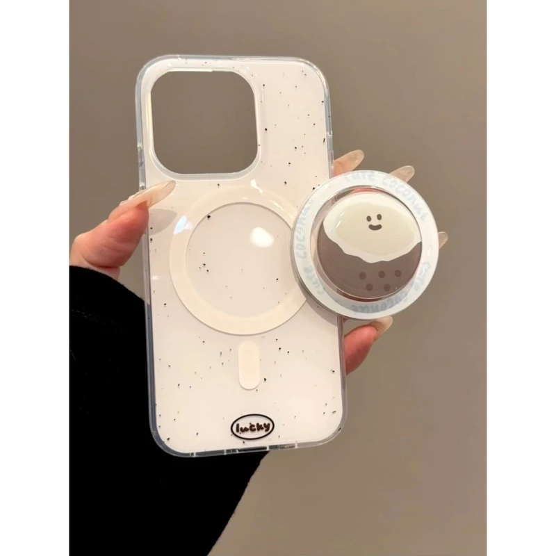 适用苹果iphone16promax椰子15pro简约14pro支架13磁吸ins手机壳