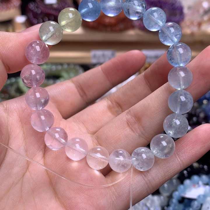 未镶嵌手串水晶8.9摩根石