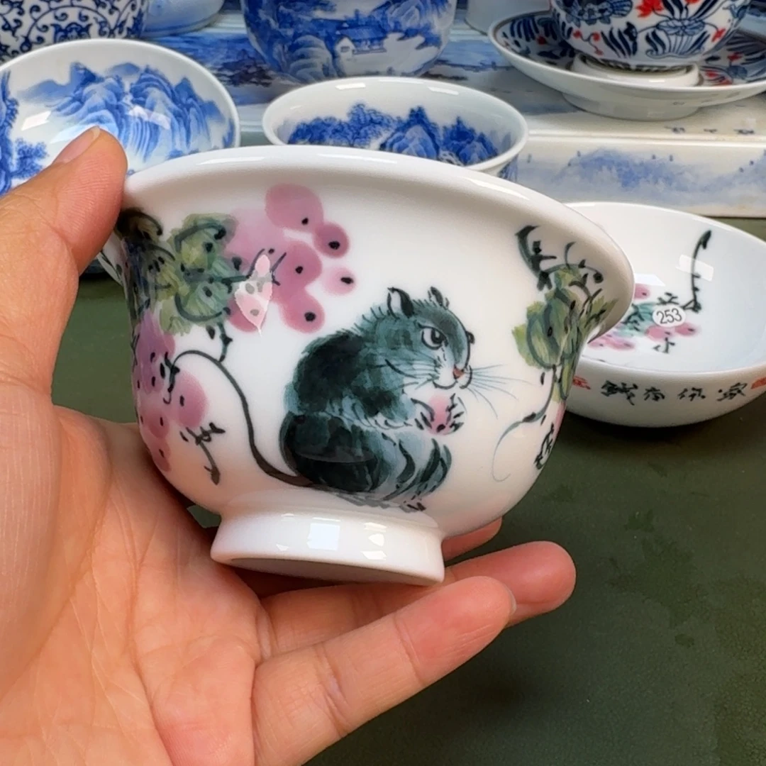 陶景德镇纯手绘茶具圆圆209