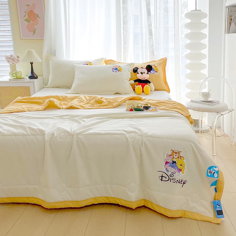 Disney/迪士尼2025新款可机洗纯色烫画空调被夏凉被学生亲肤